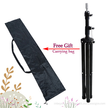 Wig Stand Tripod with Non-Slip Base Adjustable Mannequin Head Stand Black Iron Mannequin Tripod Stand